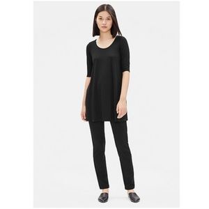 EILEEN FISHER PS‎ Slim Seamed Ponte Pull On Pants Black